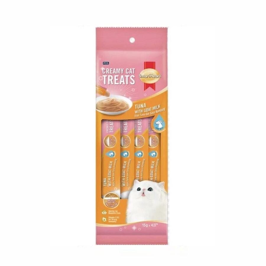 Smartheart Ton Balıklı Ve Keçi Sütlü Sıvı Krema Kedi Ödülü 4X15 GR | SRC: Barcode: 8850477026469